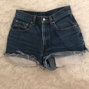 Levi’s high waisted denim shorts!!!